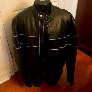 Size 42 xl real leather heavy real leather jacket UNIK in excellent shape